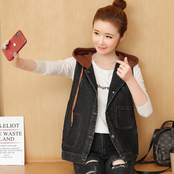 Traper prsluk s kapuljačom i vezicama u četiri boje