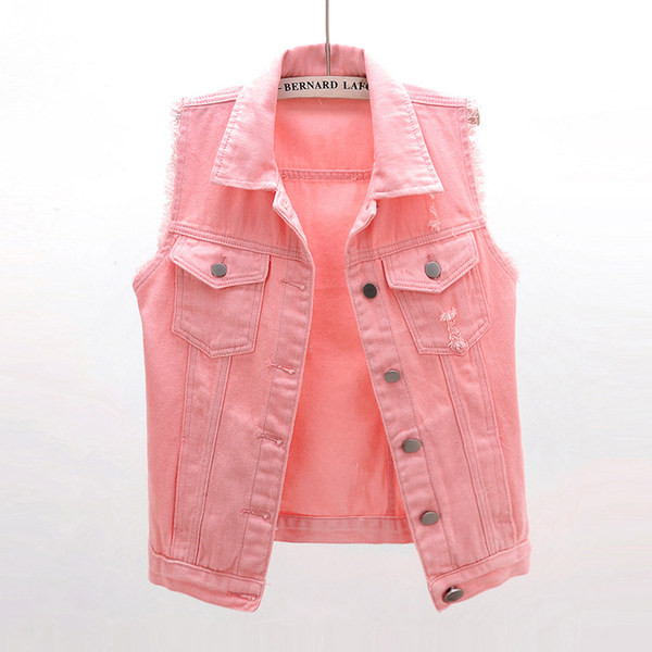 Naujo modelio moteriška, įvairių spalvų džinsinė liemenė