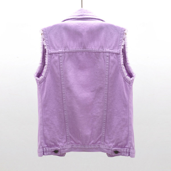 Naujo modelio moteriška, įvairių spalvų džinsinė liemenė