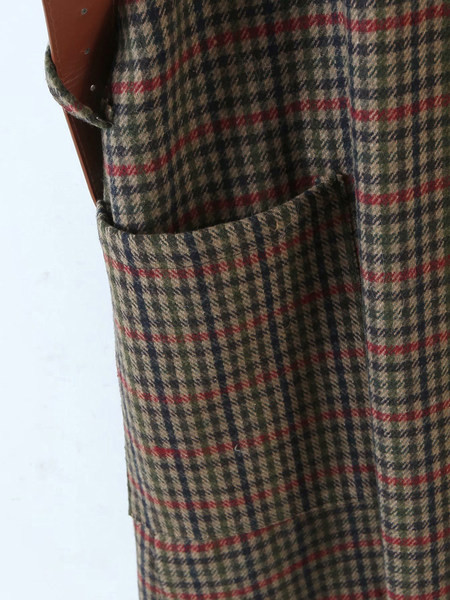 Σλιμ μοντέλο καρό γιλέκο με ζώνη κατάλληλο για την άνοιξη και το φθινόπωρο