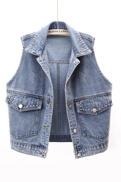 Traper prsluk s gumbima i kamenčićima