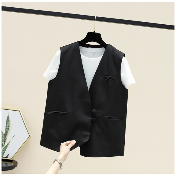 Γυναικείο μοντέρνο γιλέκο με τσέπες