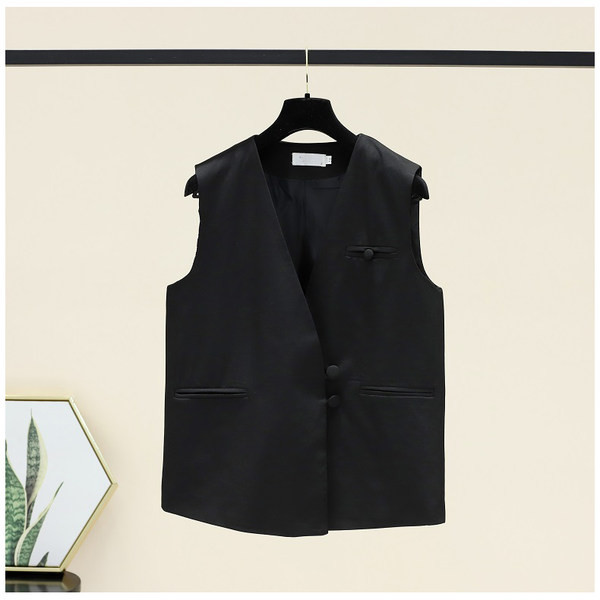 Γυναικείο μοντέρνο γιλέκο με τσέπες