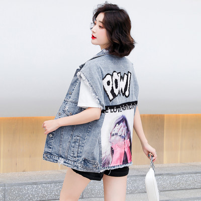 Ženski casual prsluk s aplikacijom