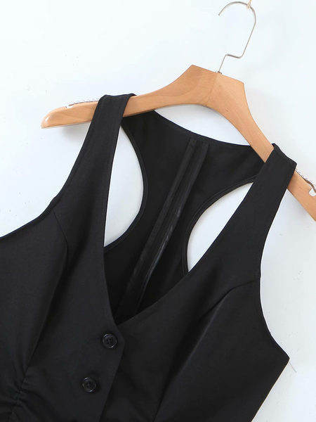 Κοντό γιλέκο με κουμπιά - σλιμ μοντέλο 