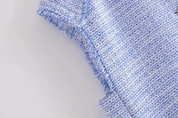 Ženski proljetno-jesenski prsluk s gumbima i klasičnim ovratnikom