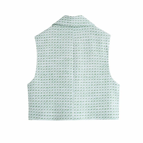 Uklopljeni kratki prsluk s gumbima