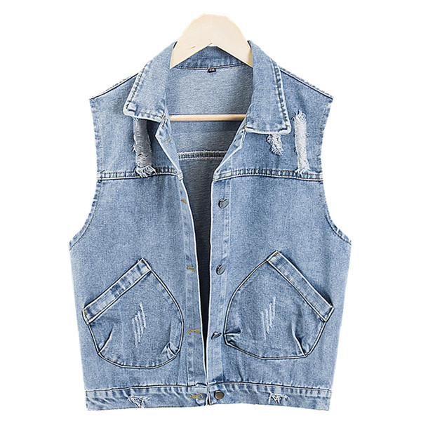 Dnevni traper prsluk s džepovima