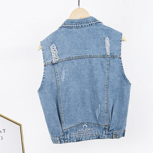 Dnevni traper prsluk s džepovima