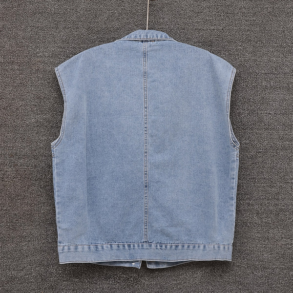 Ženski traper prsluk s vezom tratinčica