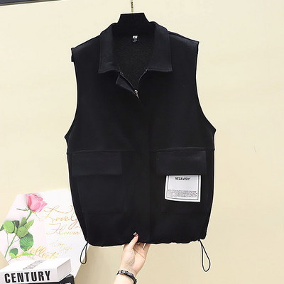 Ženski casual prsluk s džepovima i vezicama