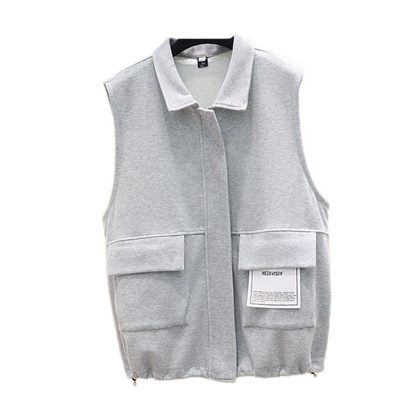 Ženski casual prsluk s džepovima i vezicama