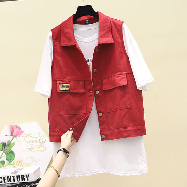 Svakodnevni ženski prsluk na gumbe - dva modela