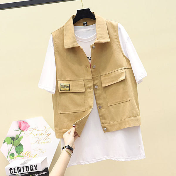 Svakodnevni ženski prsluk na gumbe - dva modela