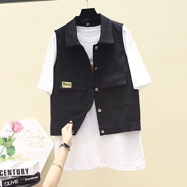 Svakodnevni ženski prsluk na gumbe - dva modela