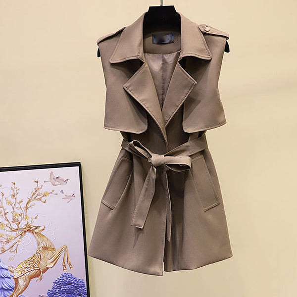 Τρέχον γυναικείο γιλέκο με ζώνη