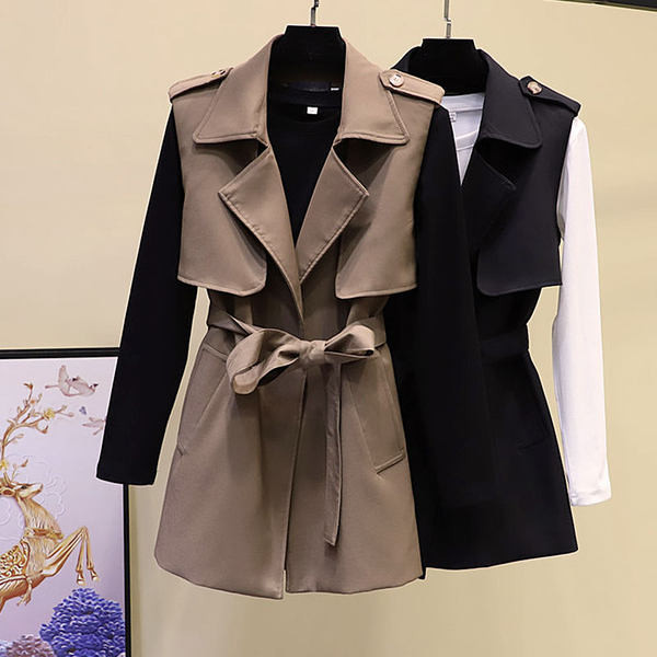 Τρέχον γυναικείο γιλέκο με ζώνη