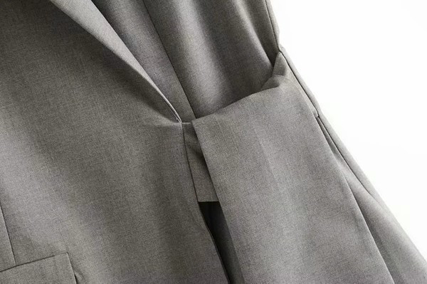 Μακρύ σλιμ  γιλέκο με φαρδιά ζώνη