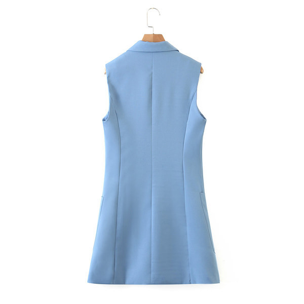 Dugi krojeni prsluk s velikim džepovima