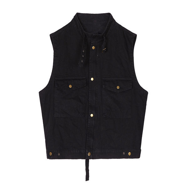 Ženski casual prsluk sa žutim gumbima