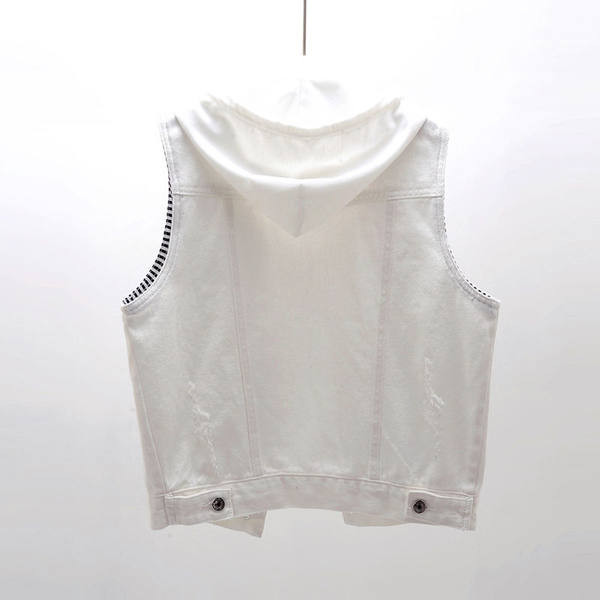 Dviejų modelių klasikinė moteriška liemenė – džinsinė