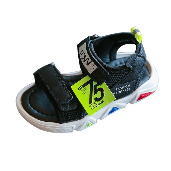 Dječje sandale od eko kože i mrežaste tkanine na čičak