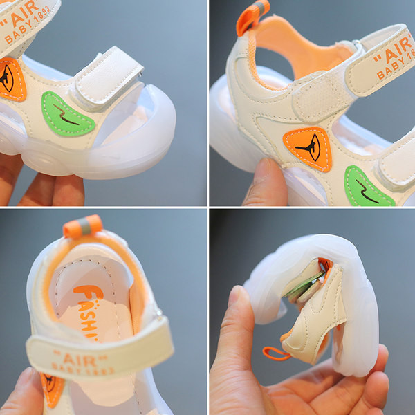 Unisex model dječjih sandala s čičak kopčanjem i udobnim potplatom