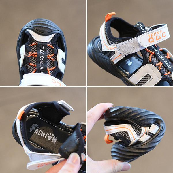 Moderne sandale, unisex model sa naljepnicom i vezicama