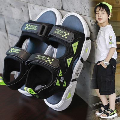 Dječje sandale sa zakrpama i ravnim đonom pogodne za dječake