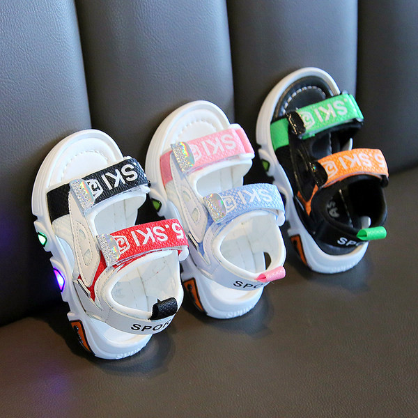 Dječje svjetleće sandale s čičak zakrpama za dječake i djevojčice