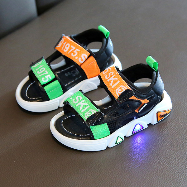 Dječje svjetleće sandale s čičak zakrpama za dječake i djevojčice