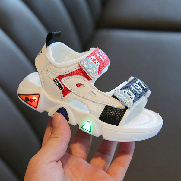 Dječje svjetleće sandale s čičak zakrpama za dječake i djevojčice