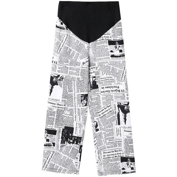 Μοντέρνο γυναικείο μακρύ παντελόνι με σχέδιο για έγκυες γυναίκες