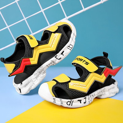 Παιδικά καλοκαιρινά σανδάλια με πλέγμα ύφασμα και 3D στοιχείο