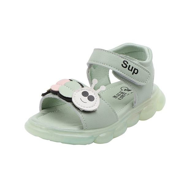 Νέο μοντέλο παιδικ'α σανδάλια με απλικέ 3D και στερέωση velcro - φωτεινά