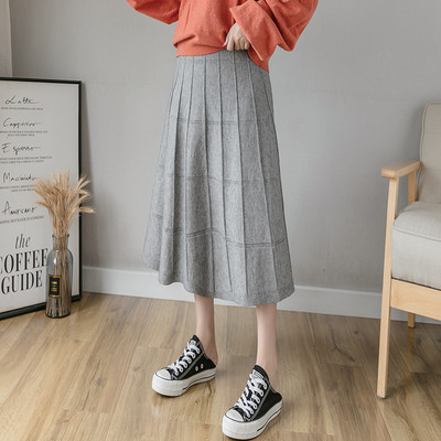 Moteriškas laisvalaikio kirpimo sijonas nėščiosioms