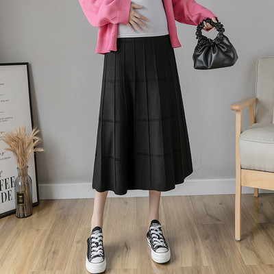 Moteriškas laisvalaikio kirpimo sijonas nėščiosioms