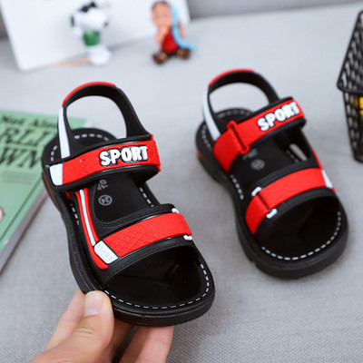 Sandale casual pentru copii cu velcro și inscripție - pentru băieți