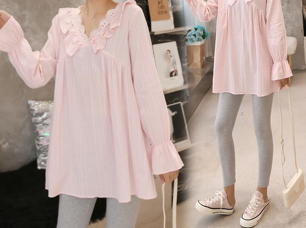 Elegantna ženska bluza s dugim rukavima za trudnice