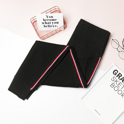 Sieviešu aktuālās sporta bikses ar apmalīti grūtniecēm