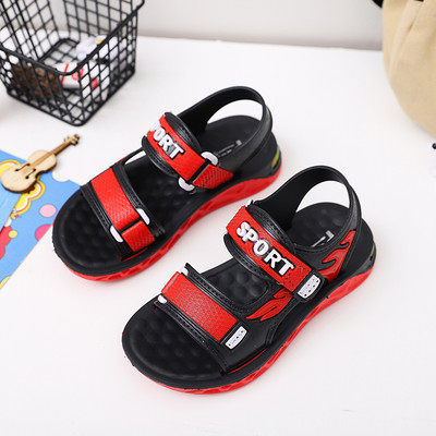 Casual σανδάλια για αγόρια - με επίπεδη σόλα και στερέωση velcro