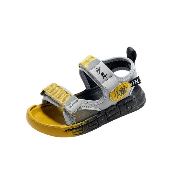 Dječje sandale sa naljepnicama u žutoj i plavoj boji