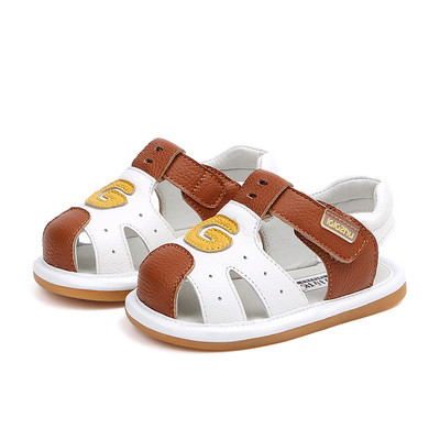 Μοντέρνα παιδικά σανδάλια από faux δέρμα - για αγόρια