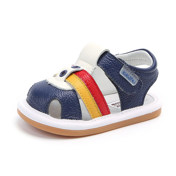 Kožne dječje sandale na čičak