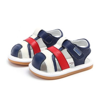 Casual δερμάτινα σανδάλια με μπάλες για αγόρια