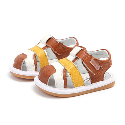 Casual δερμάτινα σανδάλια με μπάλες για αγόρια