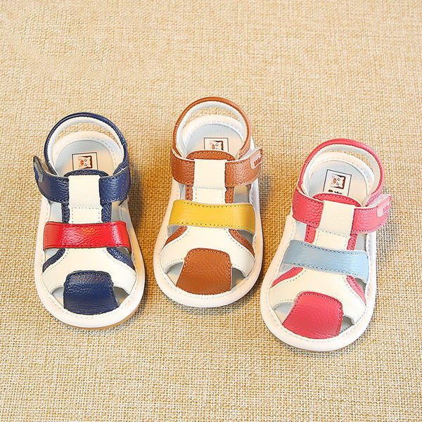 Casual δερμάτινα σανδάλια με μπάλες για αγόρια