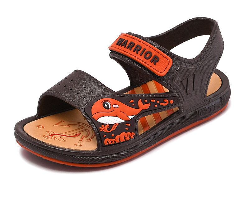 Dječje ležerne sandale s čičkom i aplikacijom u boji