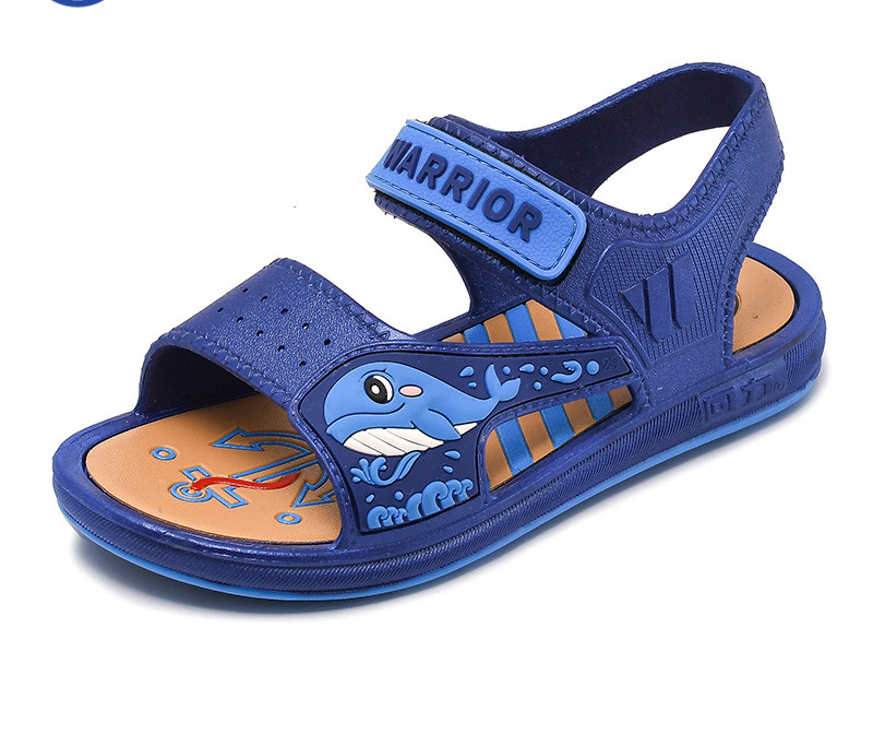 Dječje ležerne sandale s čičkom i aplikacijom u boji