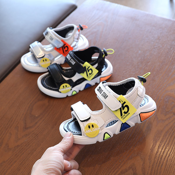 Dječje sandale sa naljepnicama za dječake i ukrasnim emotikonima